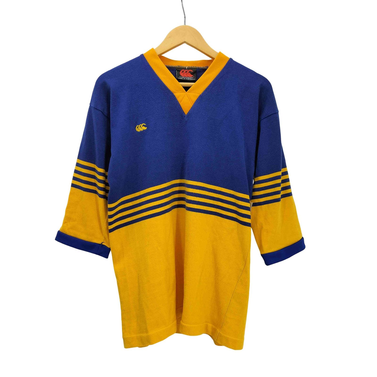 カンタベリー CANTERBURY 90S オーストラリア製 Vネック ボーダー