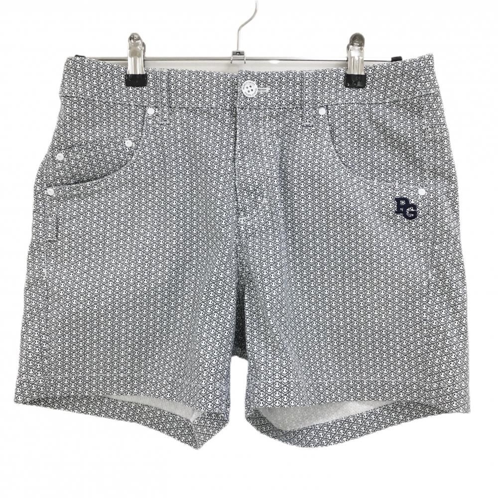 美品】パーリーゲイツ ショートパンツ ネイビー×白 ニコちゃん総柄