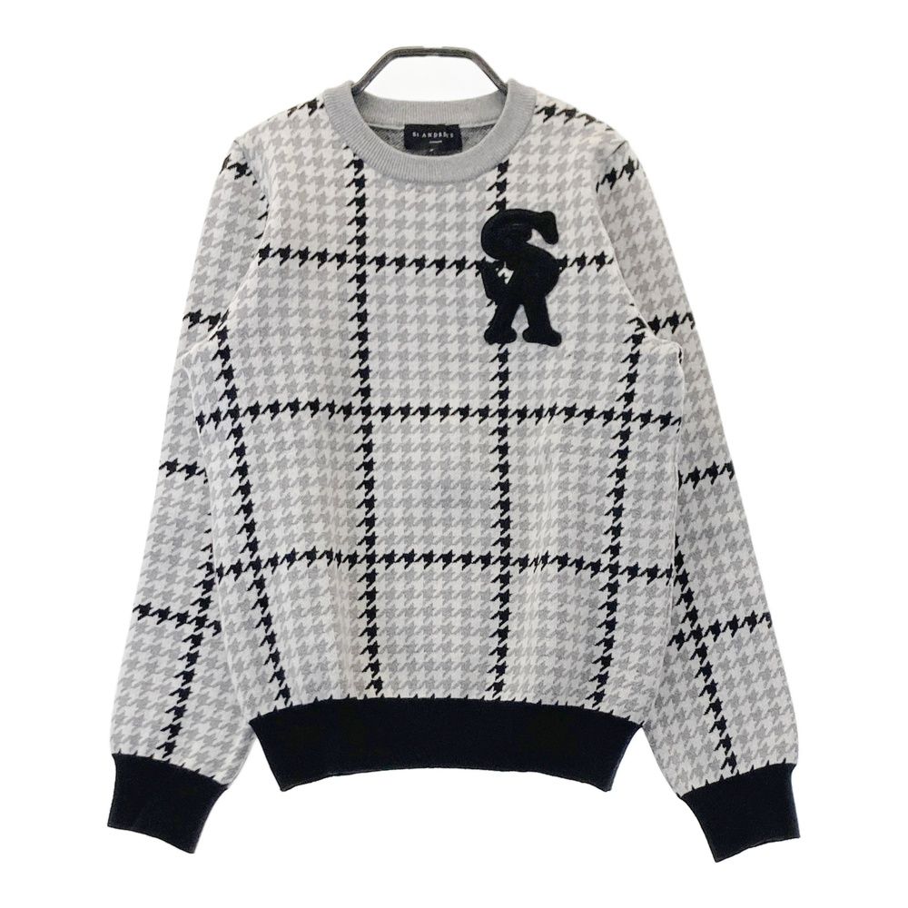 サイズ：S ST ANDREWS セントアンドリュース ニットセーター 千鳥柄