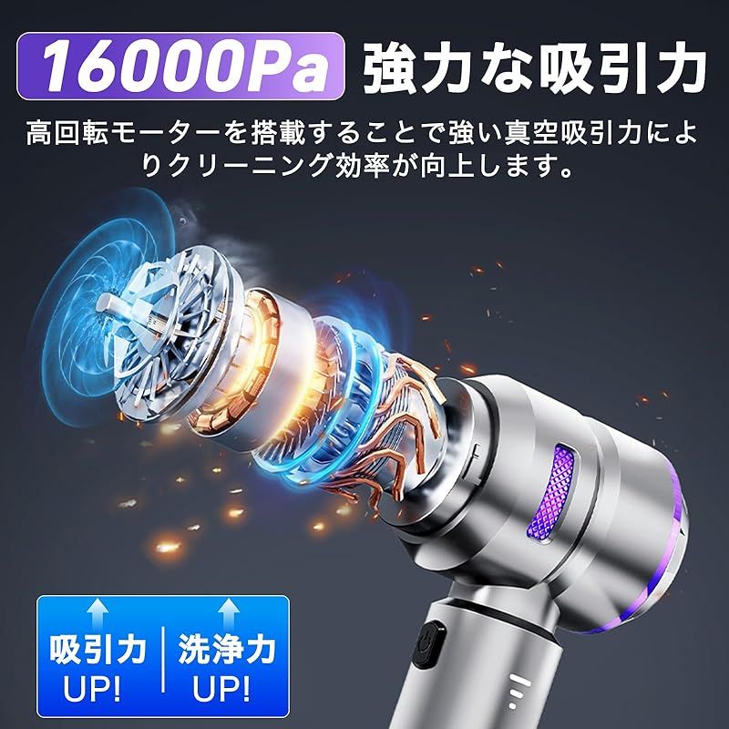 2026新型】 ハンディクリーナー コードレス 強力吸引力 多機能車用掃除