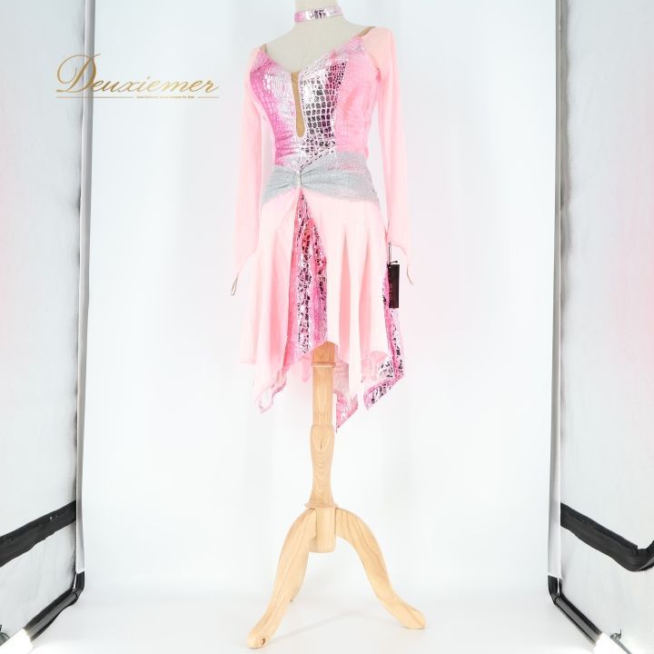 社交ダンス 衣装 ラテン ドレス ワンピース ピンク系 インザムード in