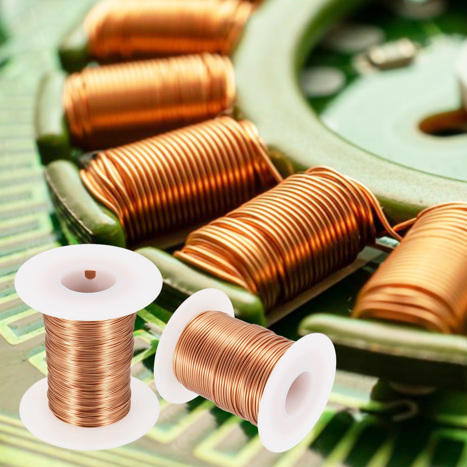 uxcell 42 AW G磁線、42番ゲージエナメルド銅線4オンス磁気コイル