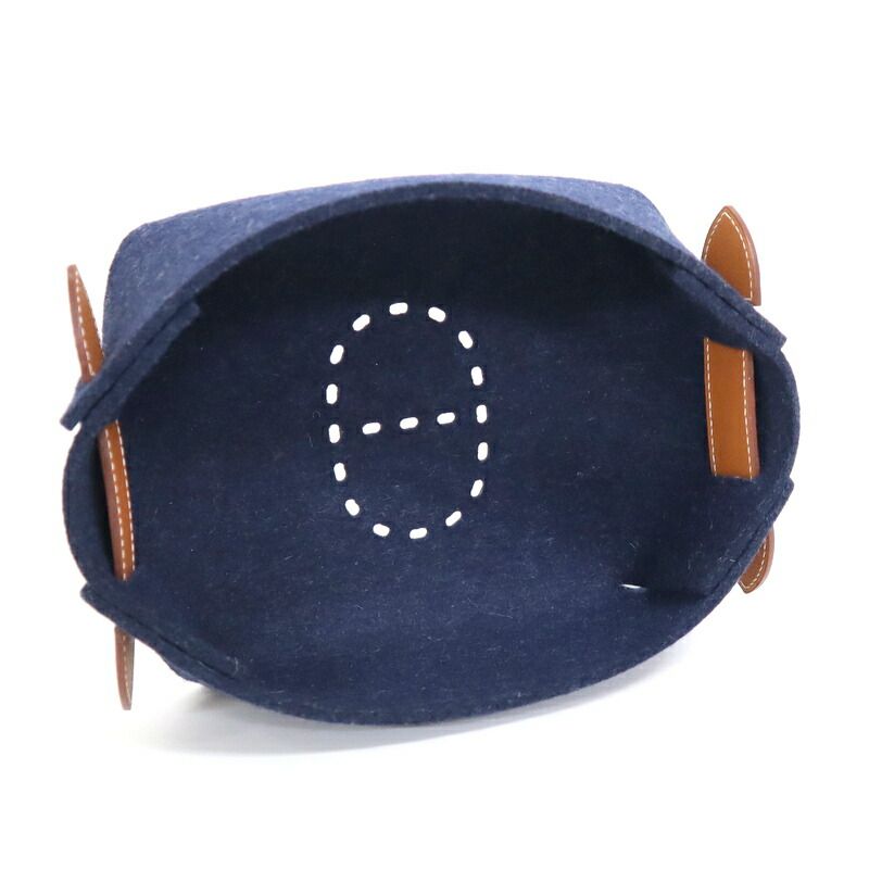 HERMES エルメス ヴィドポッシュ・パスパスGM 小物入れ フェルト