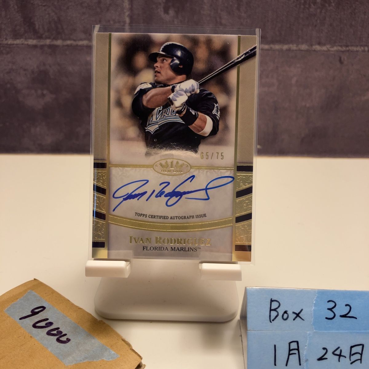 2021 TOPPS Tier One Ivan Rodriguez 65/75 直筆サインカード FLORIDA