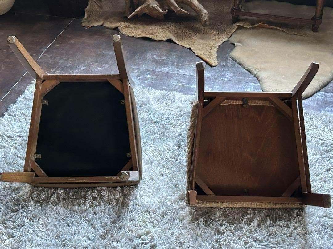 飛騨産業 マルニ木工 ヴィンテージチェア ラタンバックチェア 2脚