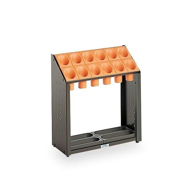 傘立て B12 12本立 幅496mm オレンジ スチール 樹脂製脚付 アンブレラ