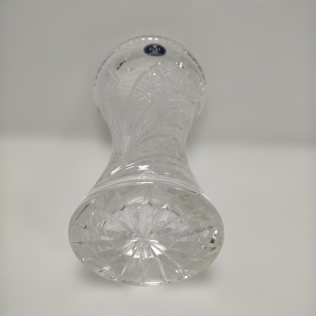 ELBE crystal ボヘミアクリスタル 花瓶 フラワーベース クリスタル