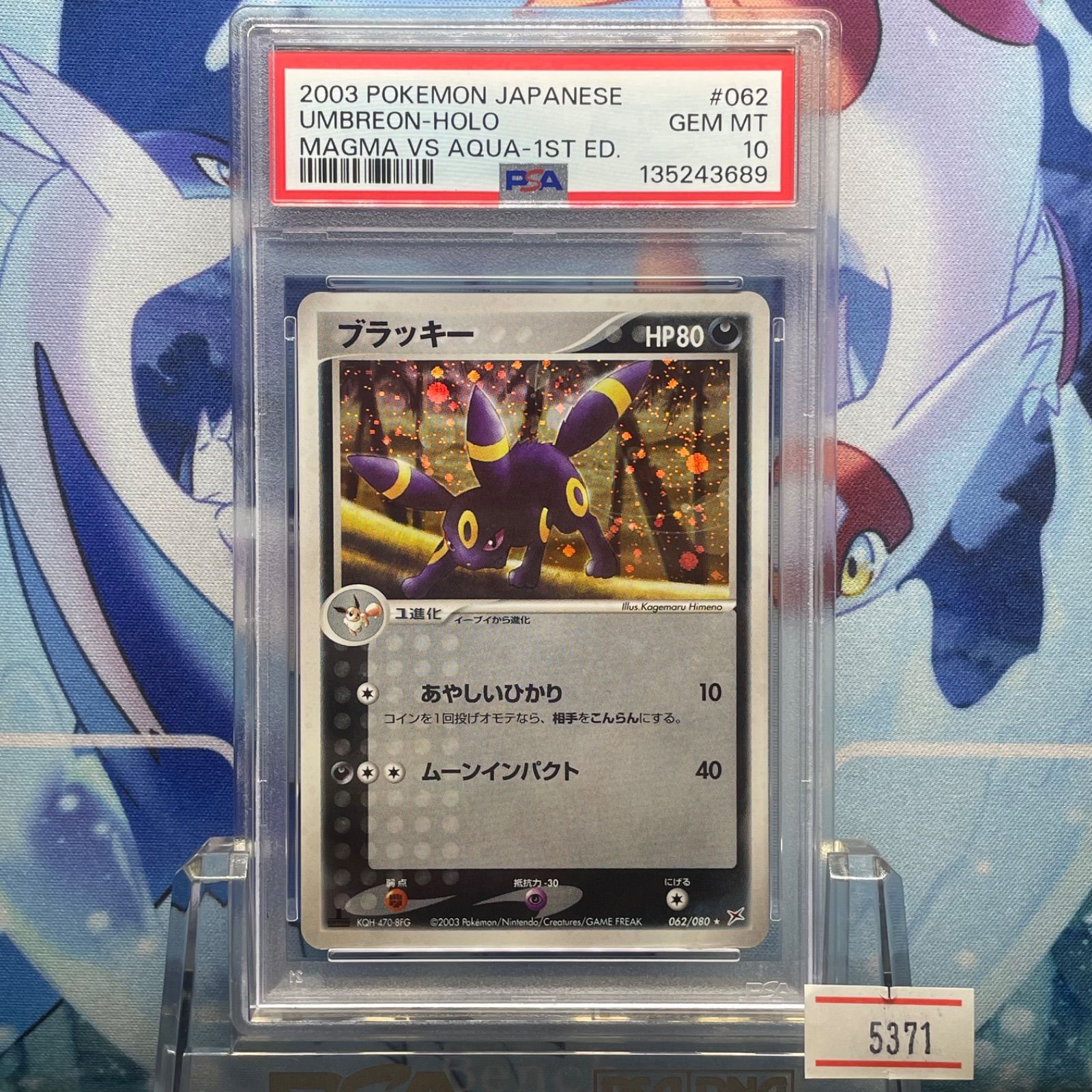 PSA10 ブラッキー 1ED R ADV マグマVSアクア ふたつの野望 062 2003 A