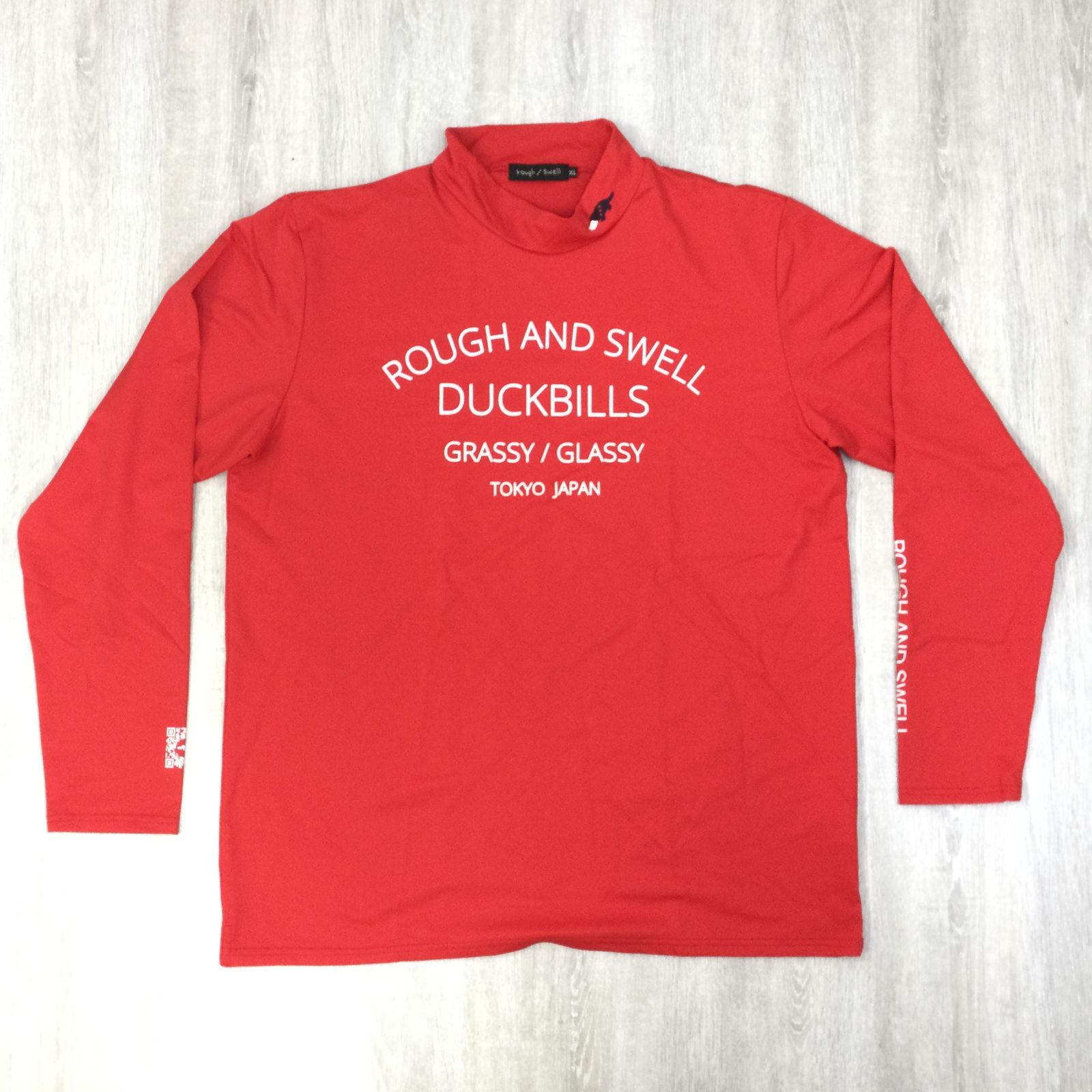 ROUGH&SWELL ラフアンドスウェル ハイネック モックネック 長袖 赤 XL
