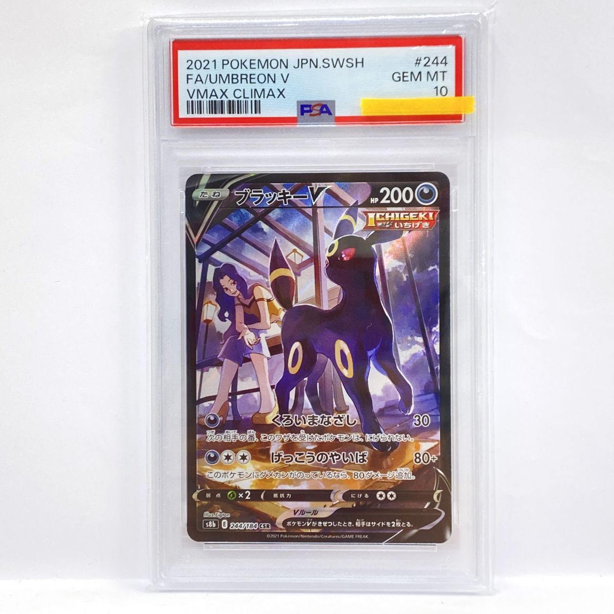 PSA10】ポケモンカード ブラッキーV S8b 244/184 CSR 鑑定品 - メルカリ