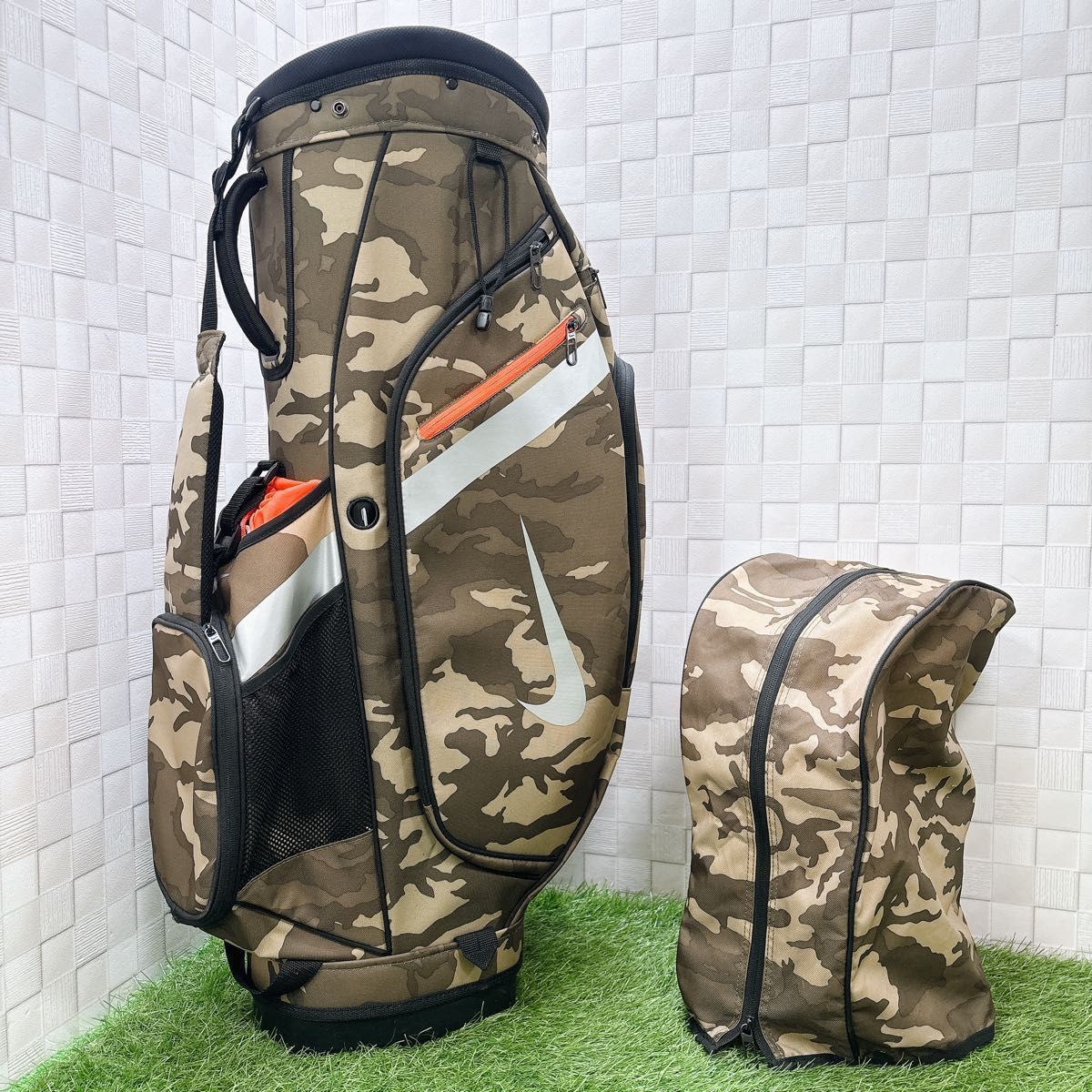 希少 迷彩 カモフラ NIKE GOLF ナイキ キャディバッグ 9型 14分割