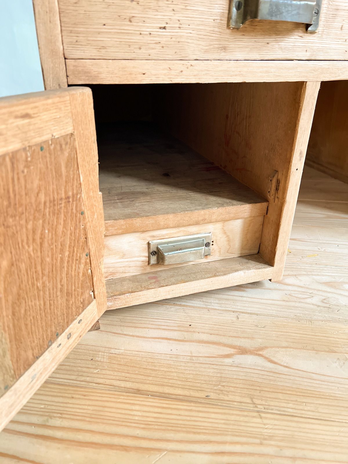 剥離家具 無垢材 ローデスク M025 古道具 古家具 アンティーク