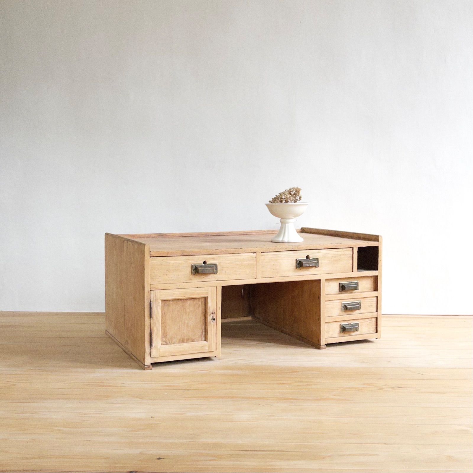 剥離家具 無垢材 ローデスク M025 古道具 古家具 アンティーク