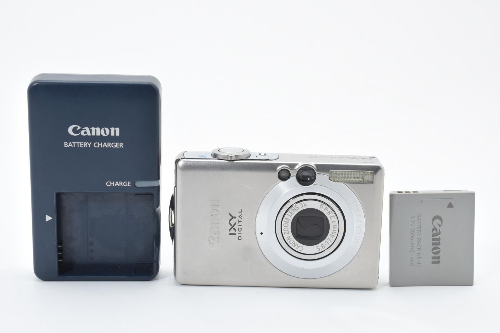 美品】Canon IXY DIGITAL 70 シルバー 動作確認済 600万画素 オールド