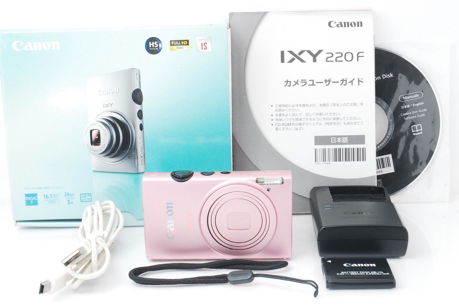 ☆キュートピンク♪手のひらサイズで高画質撮影！☆キヤノン IXY 220F