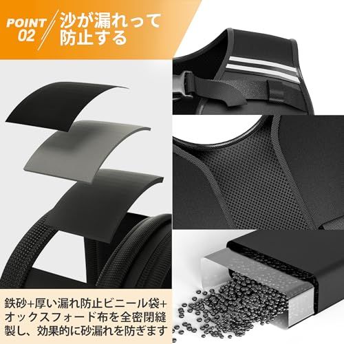 PROIRON ウェイトベスト おもり 筋トレ 加重ベスト 10kg / 20kg 重量