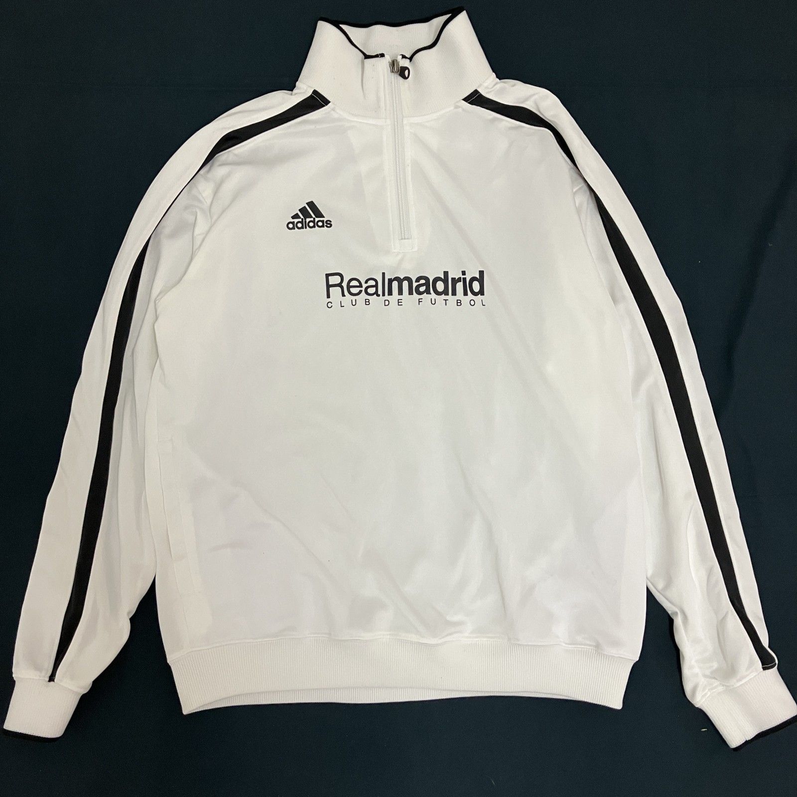 ◇ adidas アディダス ジャージ ハーフジップ レアルマドリード
