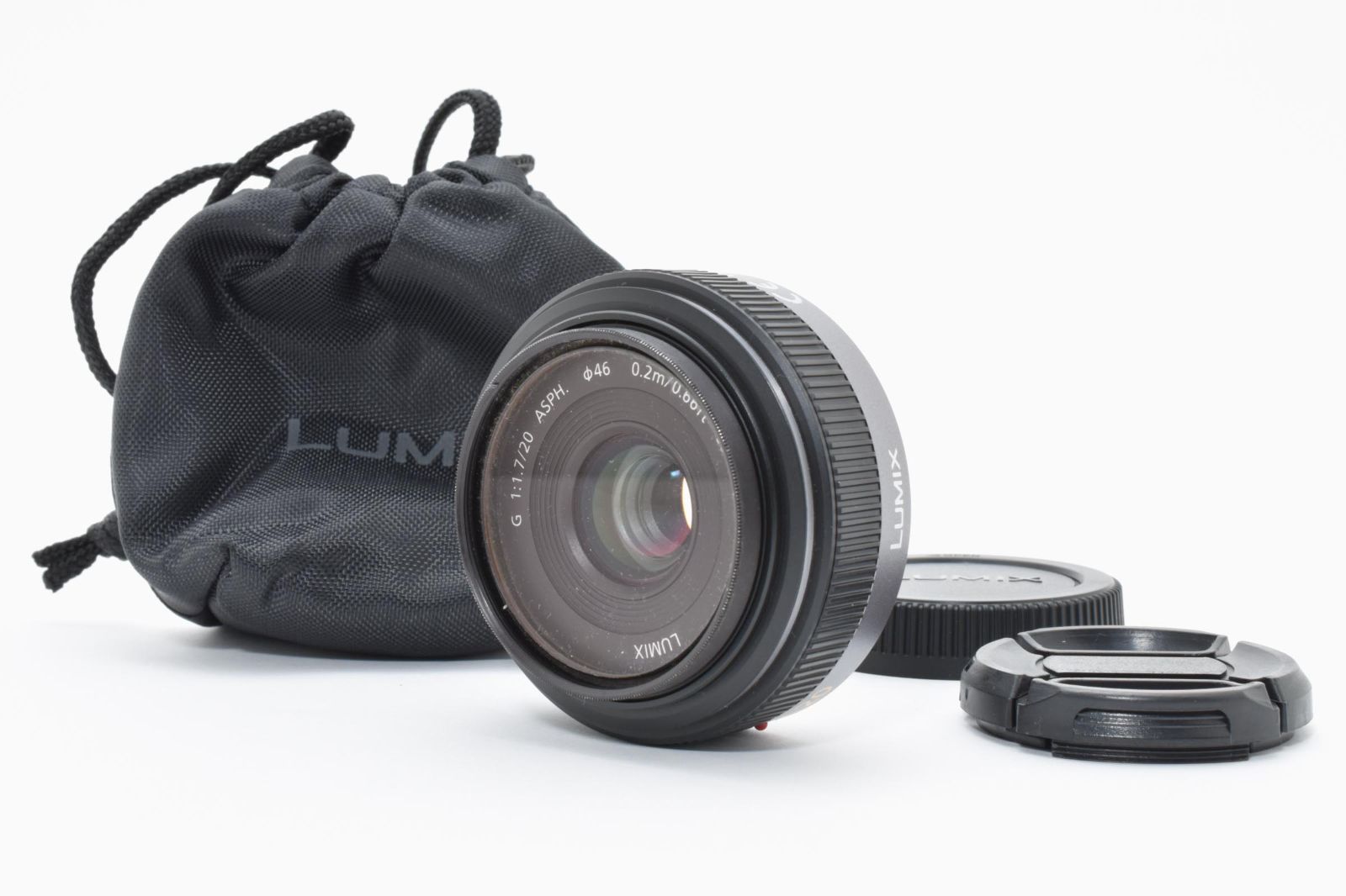 良品] Panasonic LUMIX G 20mm F1.7 ASPH H-H020 パンケーキ 単焦点