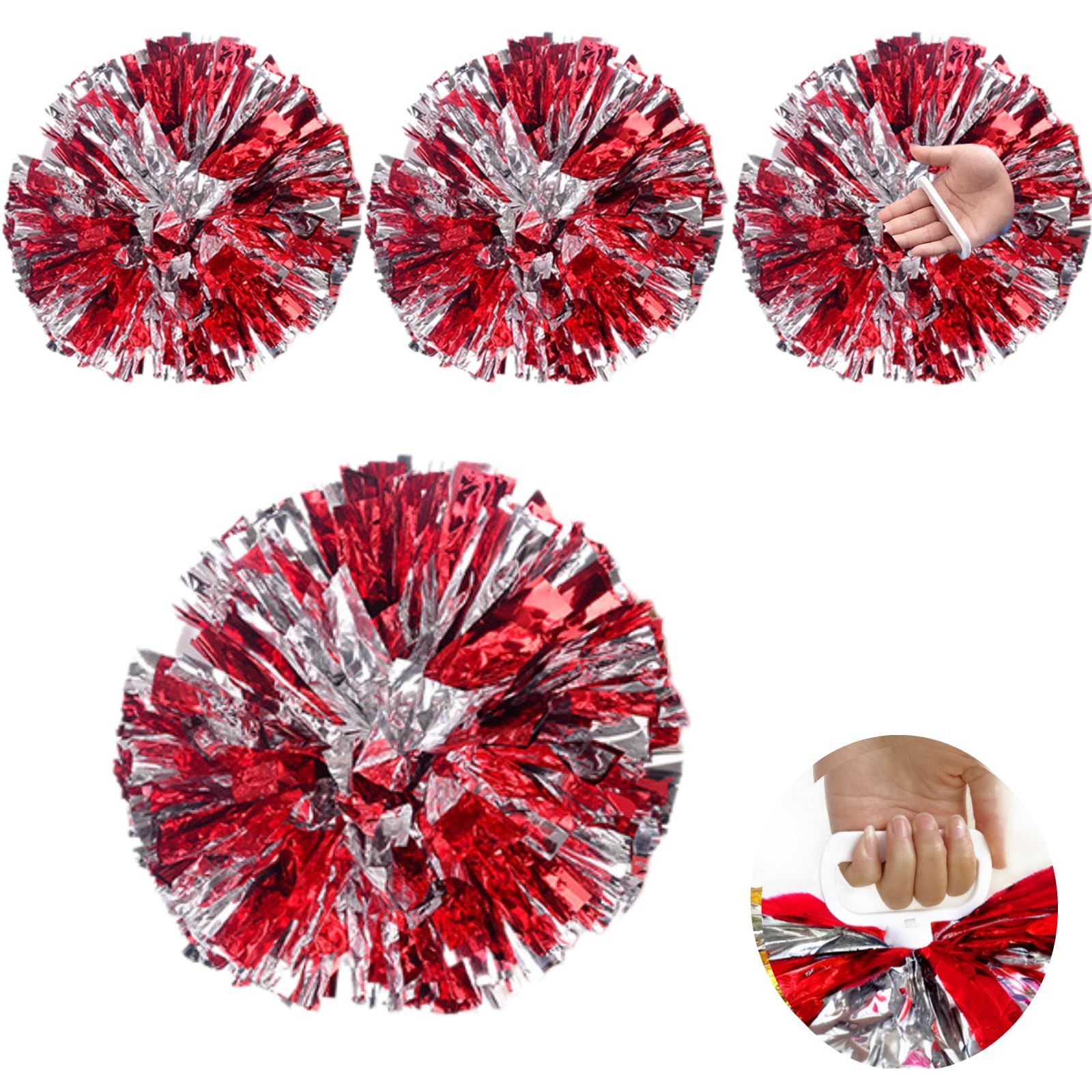 alldeblue]チア ポンポン 4個セット 応援グッズ 運動会 部活 文化祭