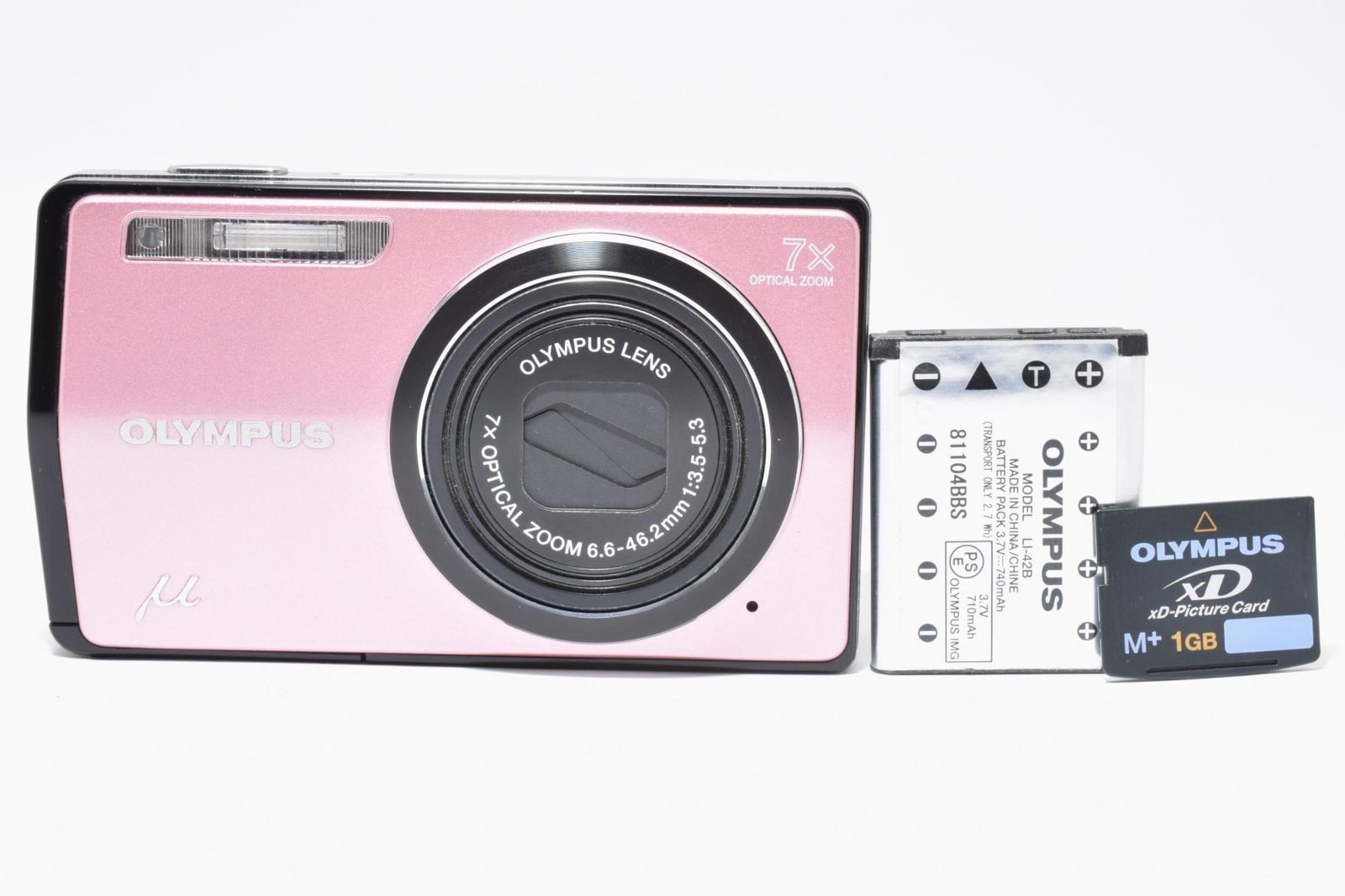 実用光学美品】Olympus オリンパス μ-7000 ピンク xDピクチャーカード