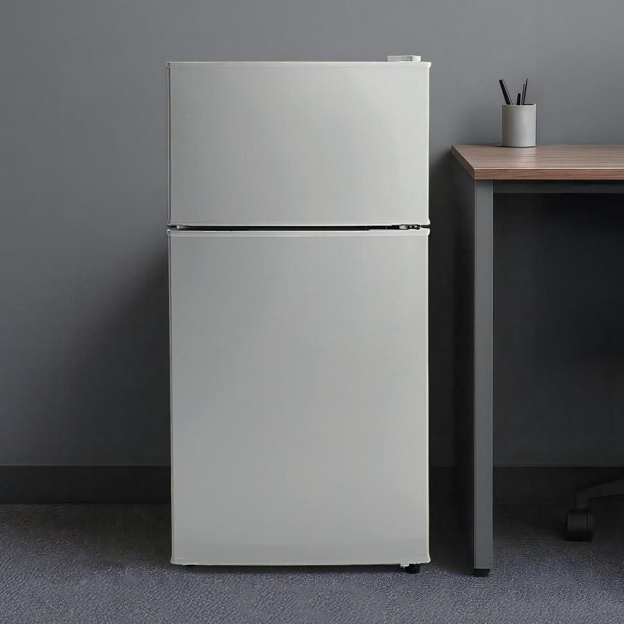 2897 冷蔵庫 2ドア 右開き シルバー 60L 冷蔵室 38L 冷凍室 22L 1人