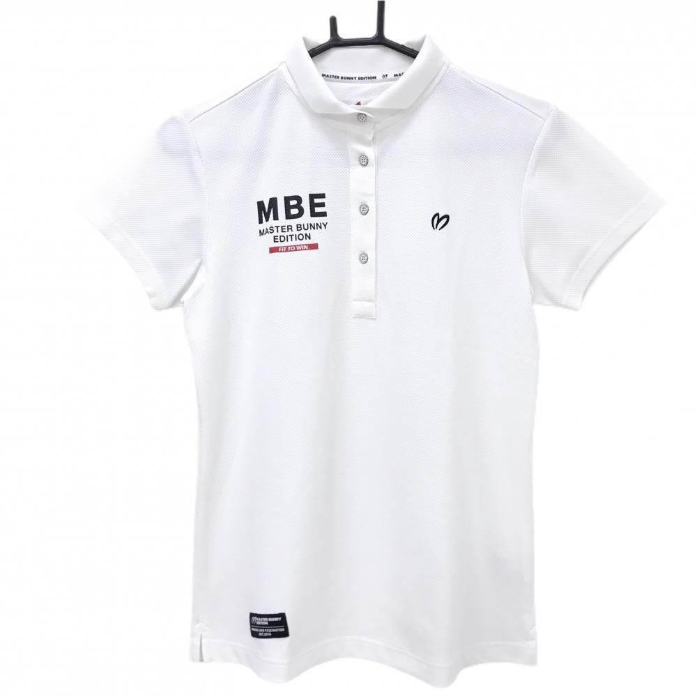 超美品】マスターバニー 半袖ポロシャツ 白 ロゴプリント レディース 1