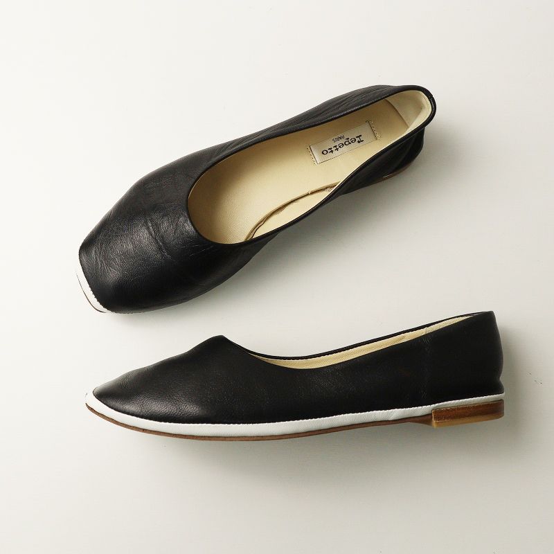 保存箱付き レペット repetto レザー バレエシューズ 36□ブラック