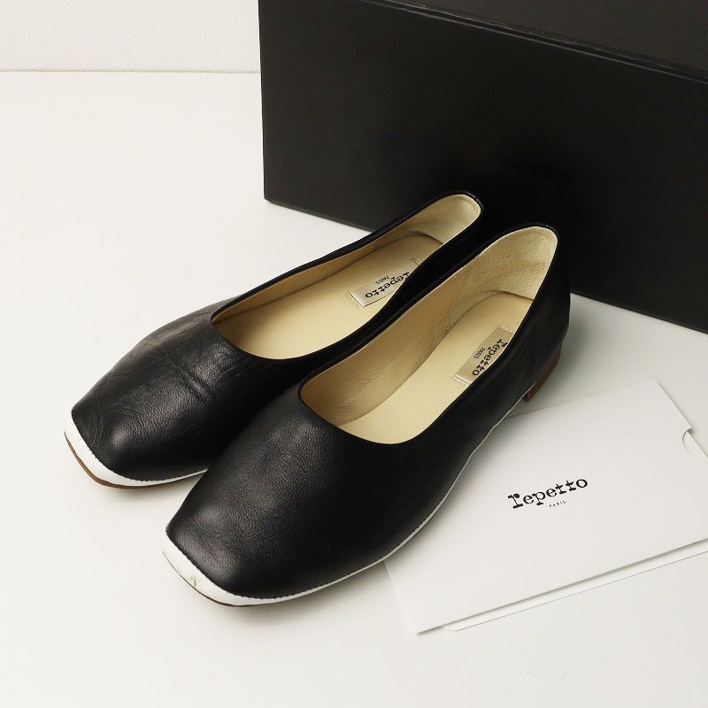 保存箱付き レペット repetto レザー バレエシューズ 36□ブラック