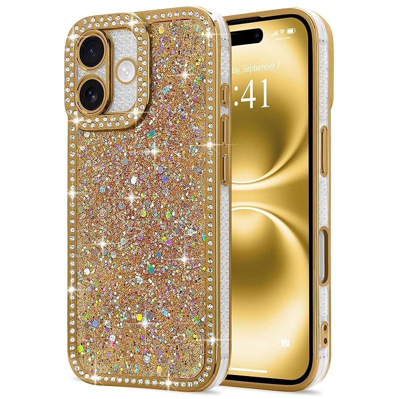 iPhone 16 ケース キラキラ ゴールド Lafunda - メルカリ