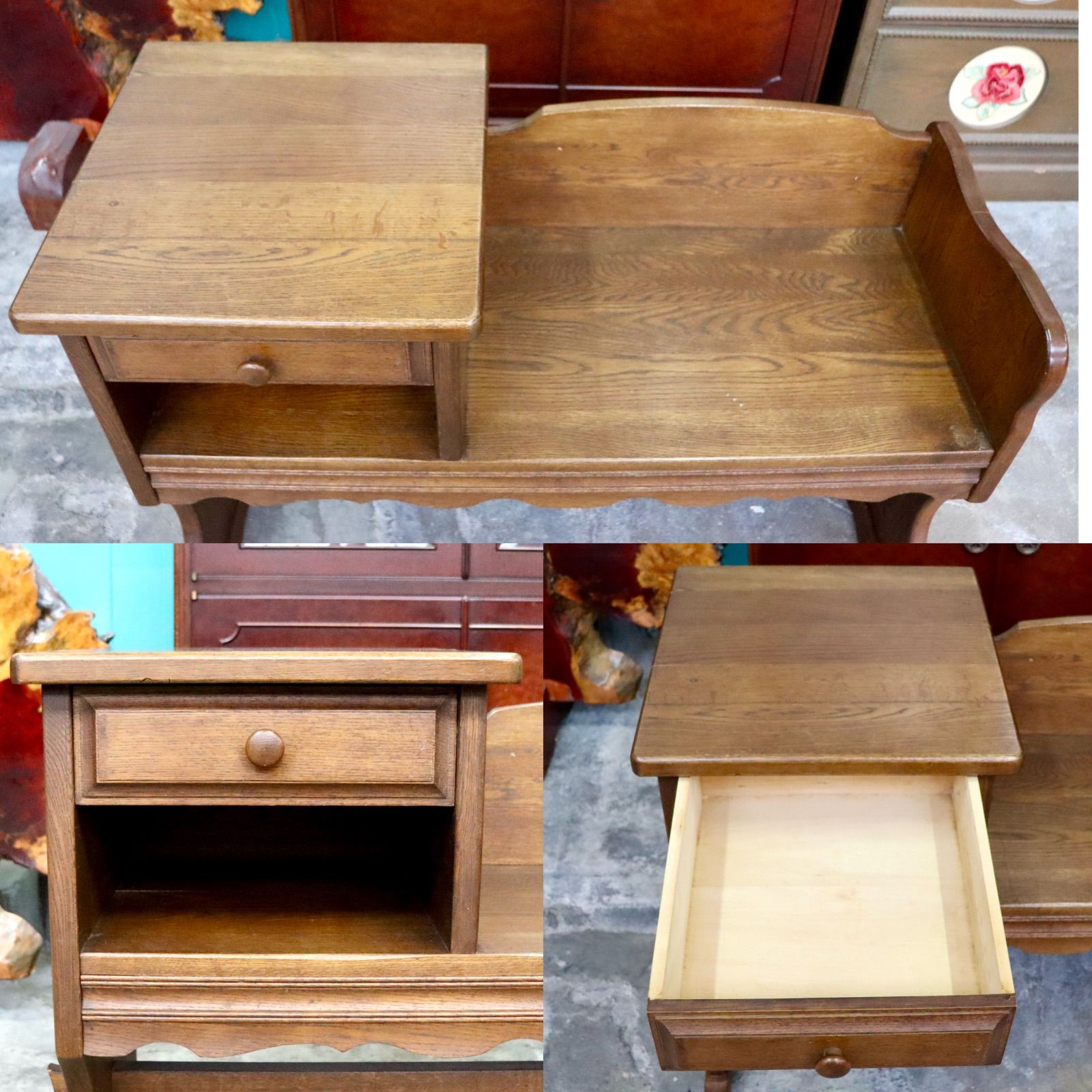 GMIH443○karimoku / カリモク コロニアル 電話台 FAX台 テレフォン