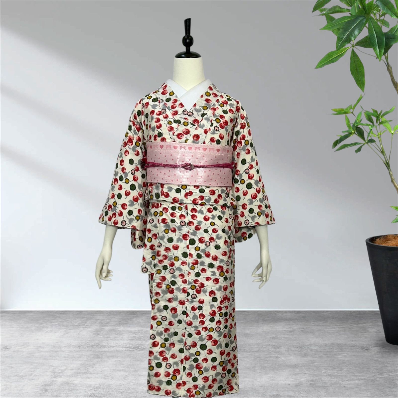 銘仙 アンティーク着物 レトロ着物 ジュニアサイズ - メルカリ