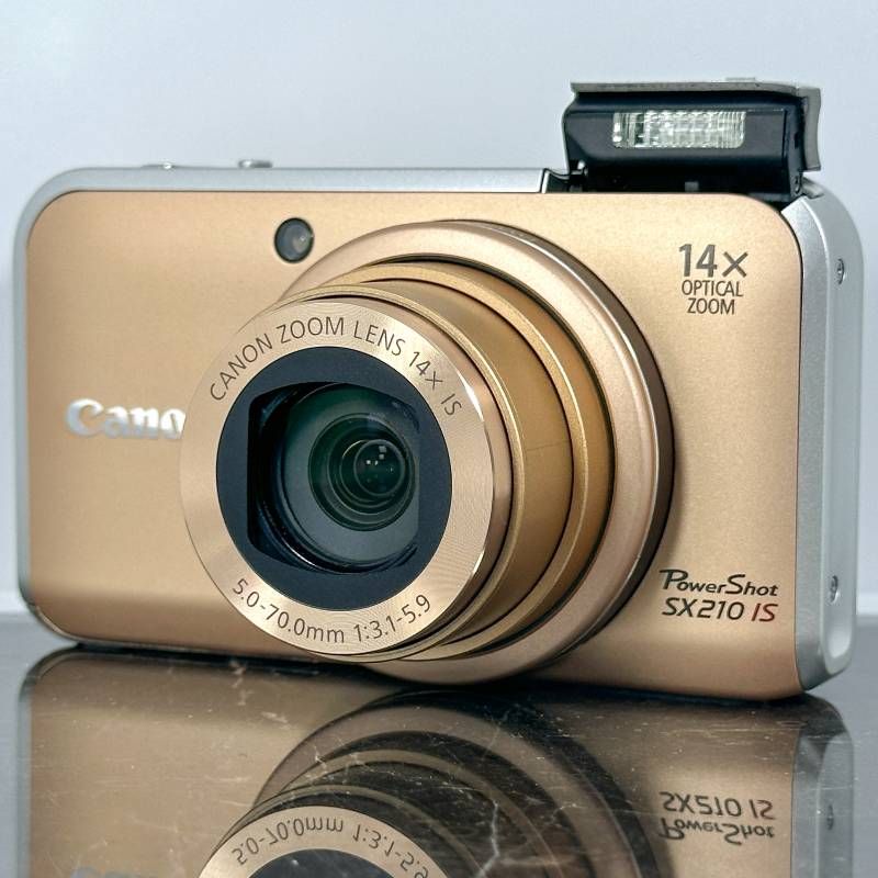 美品】Canon PowerShot SX210 IS ゴールド コンパクトデジタルカメラ