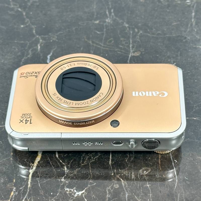 美品】Canon PowerShot SX210 IS ゴールド コンパクトデジタルカメラ