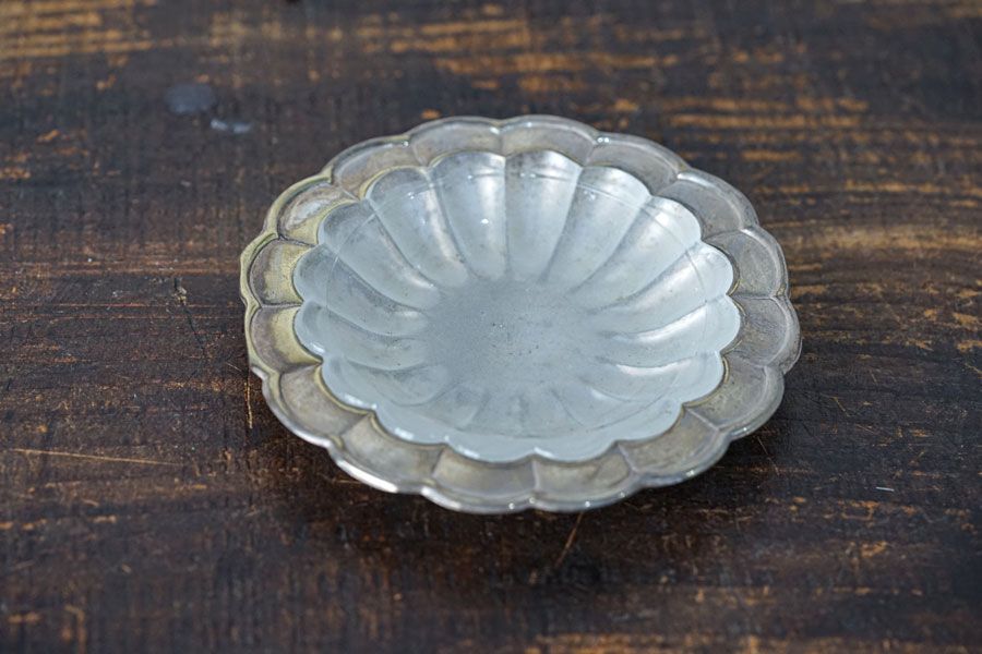 レア】イギリス アンティーク シルバープレート＆フロストガラス