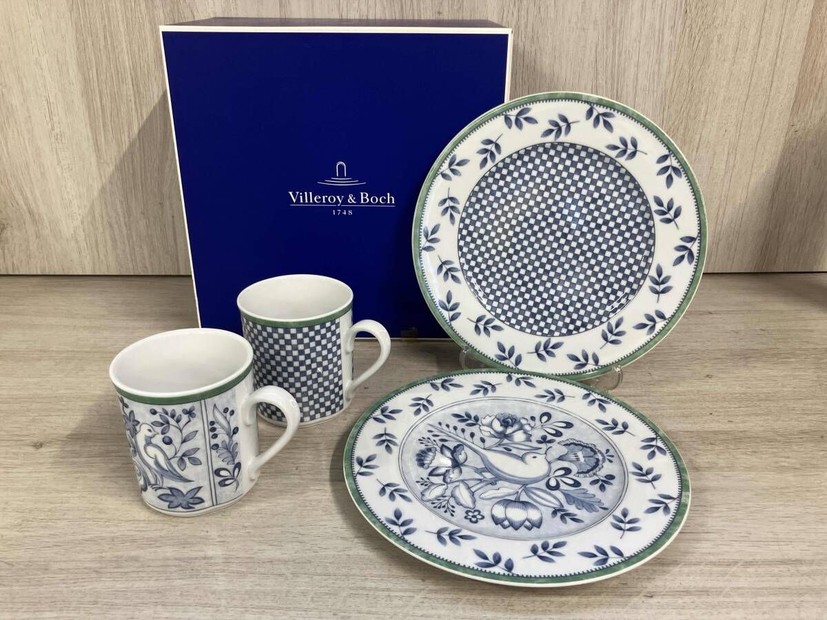 ビレロイ＆ボッホ モーニングセット マグカップ×2 プレート×2 洋食器