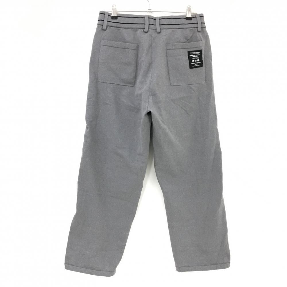 超美品】マスターバニー ニットパンツ グレー×黒 サイドロゴライン