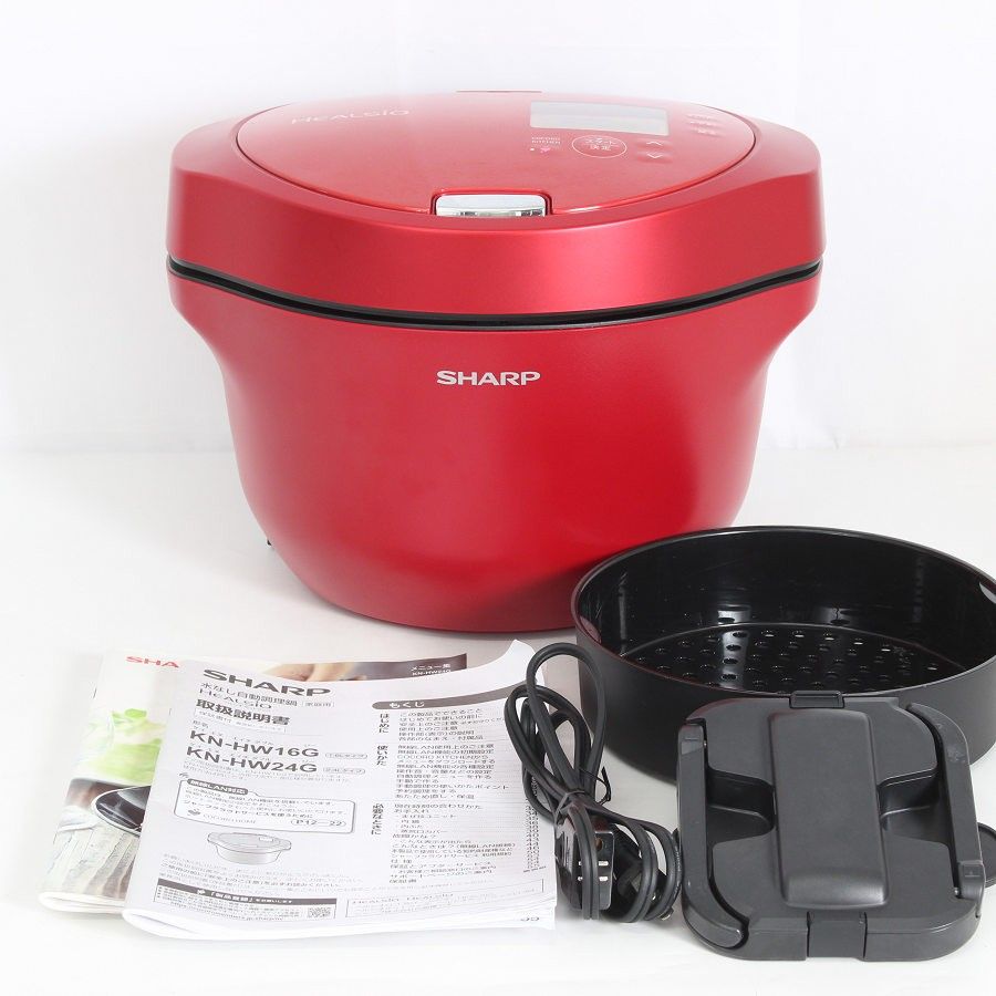 シャープ ヘルシオ ホットクック KN-HW24G-R レッド系 2.4L 水なし自動