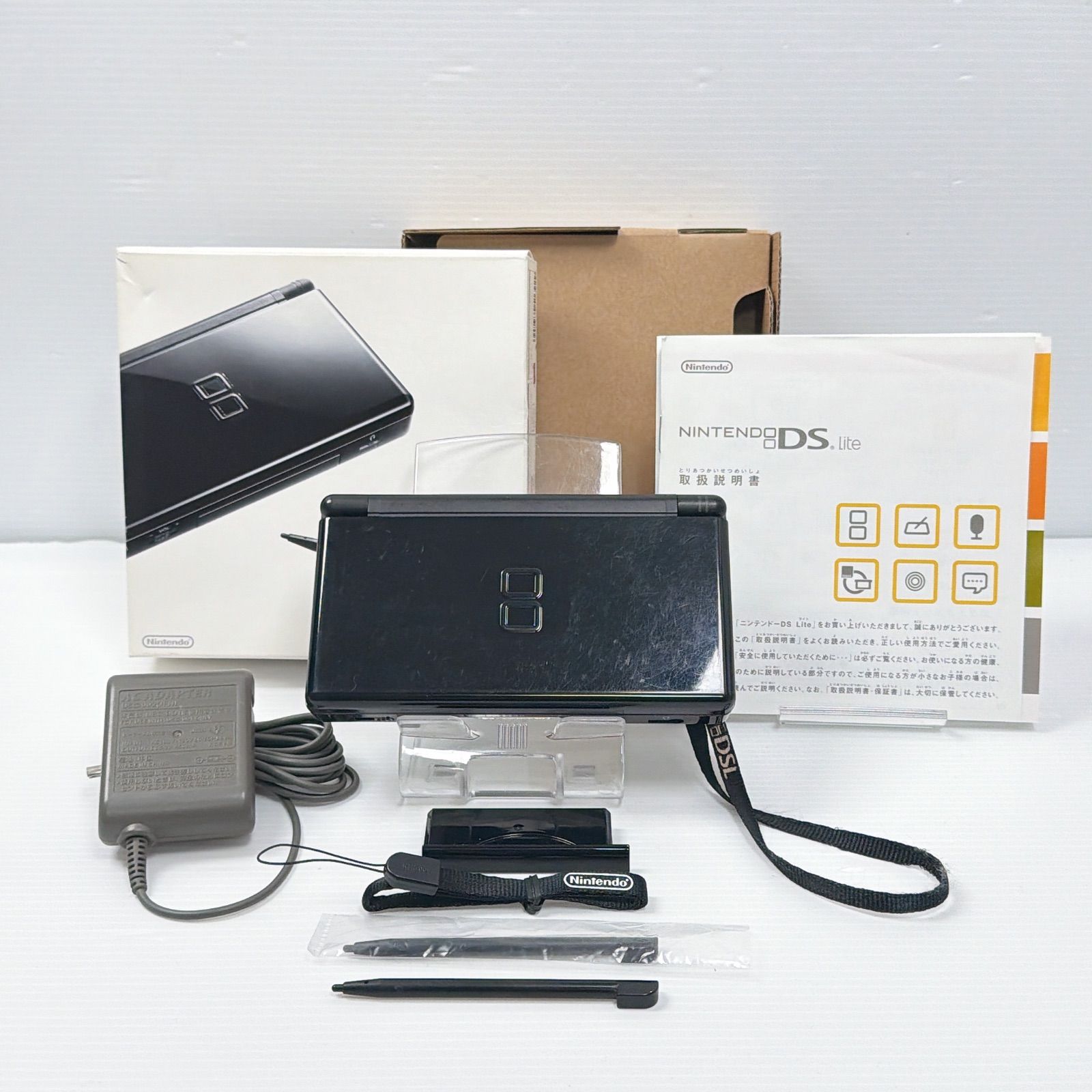 DS Lite ジェットブラック 画面美品 遊べるセット 動作確認済み 箱