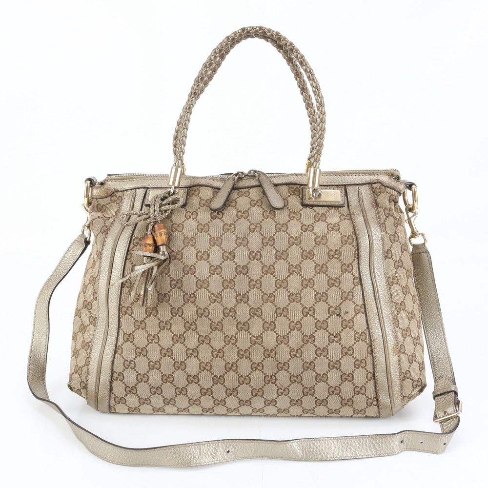 グッチ GGキャンバス ベラ バンブー リボン タッセル 269946 2WAY