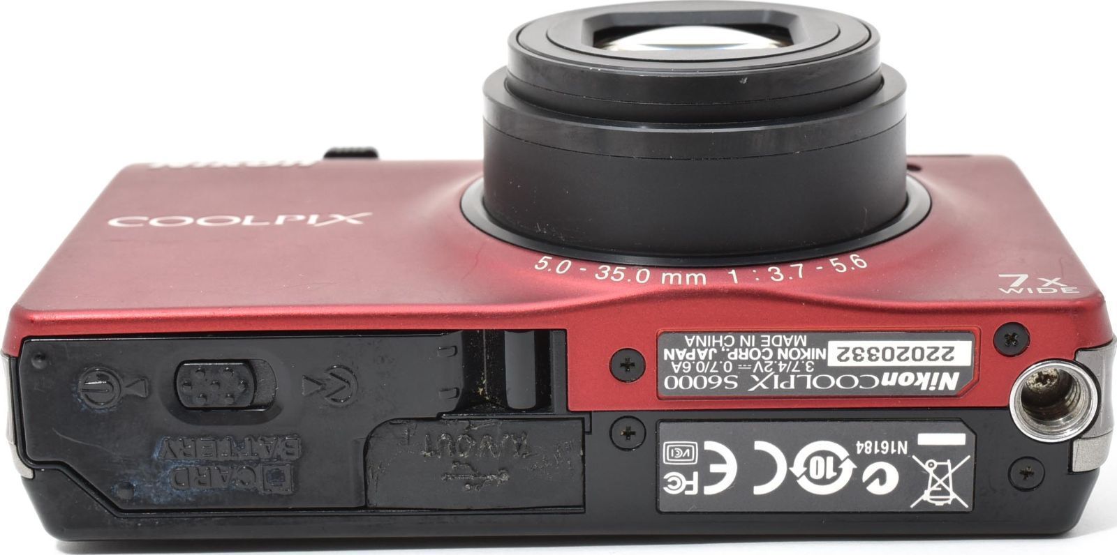 L11[7097]2 ニコン Nikon COOLPIX S6000 レッド - メルカリ