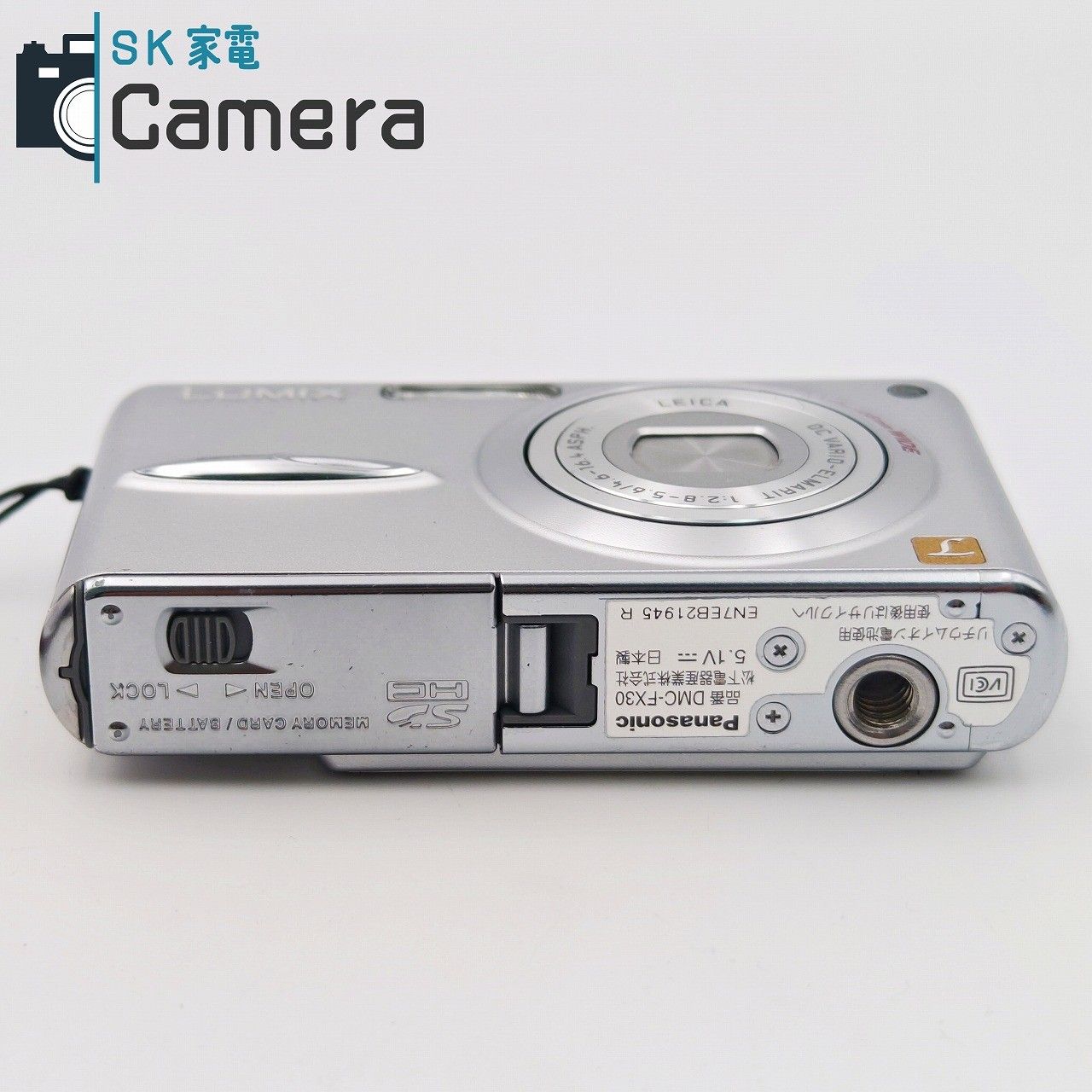 中古】 Panasonic LUMIX DMC-FX30 電池 革ケース付 パナソニック