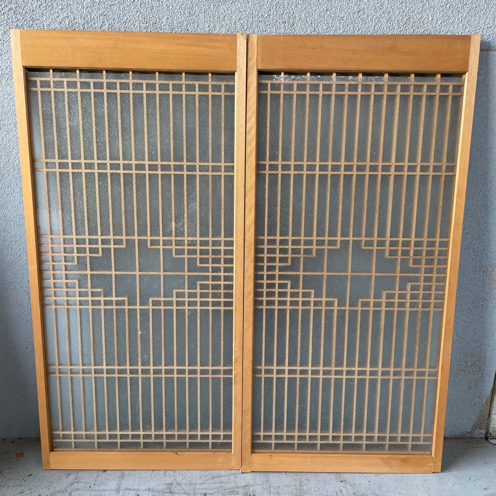 組子細工 障子戸 建具 引き戸 サッシ 書院戸 古民家 4枚セット - メルカリ