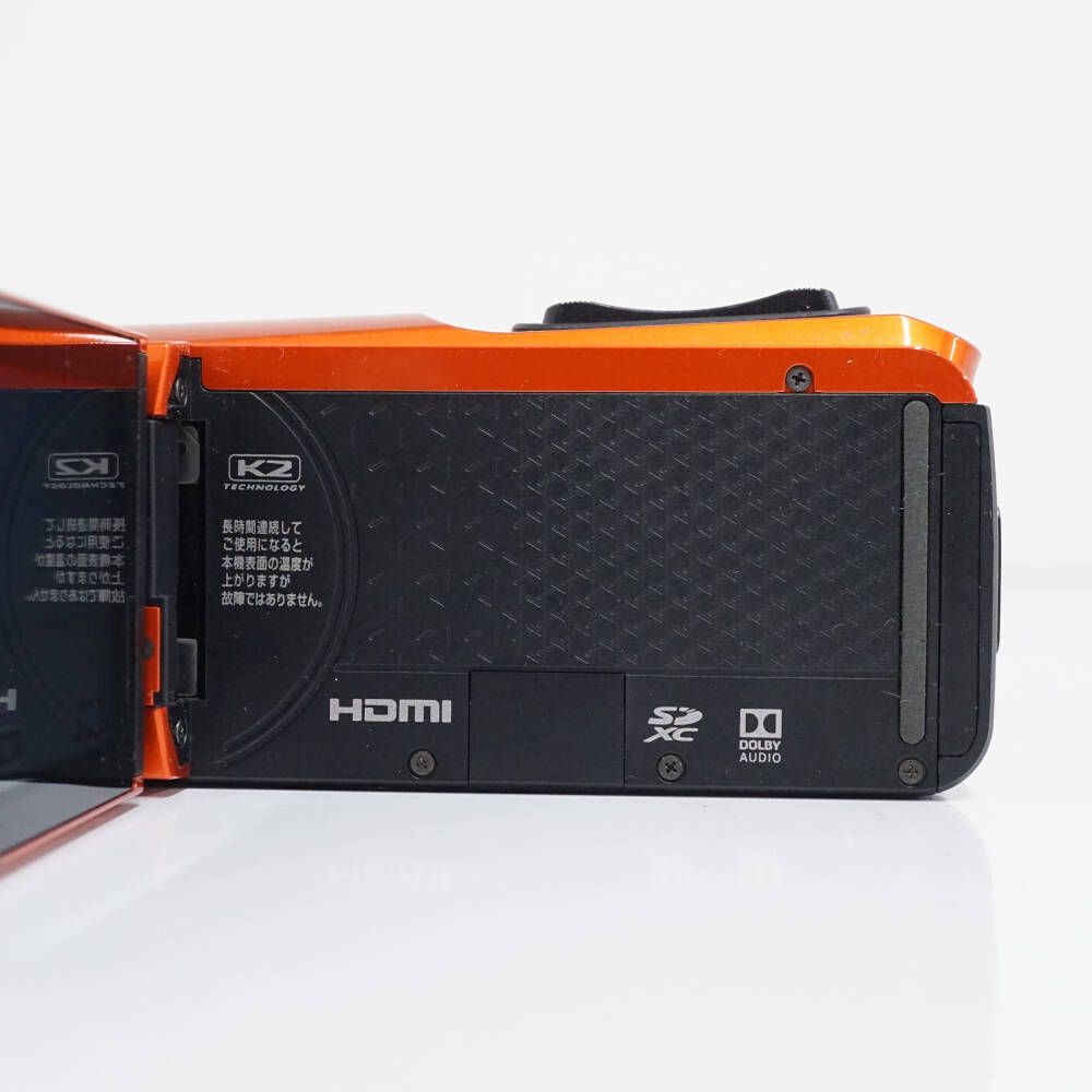 JVC GZ-RX680-D ビデオカメラ USED美品 ブラッドオレンジ フルHD 防水
