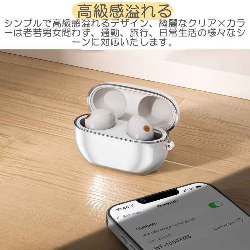 244 Sony ソニー WF-1000xm5 透明 クリア ケース カバー 1000 xm5 専用