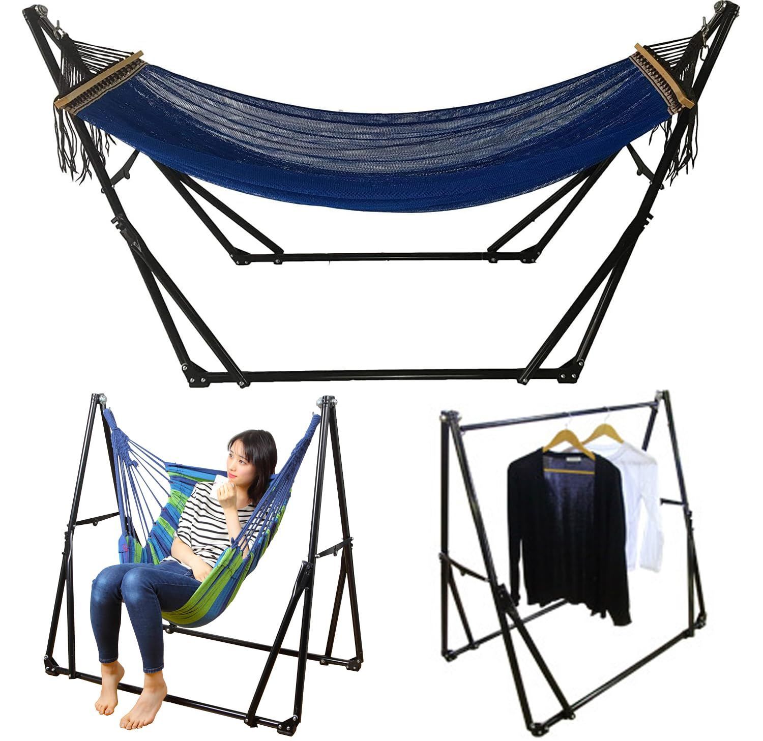 人気商品】LandField ランドフィールド 3WAY 自立式ハンモック