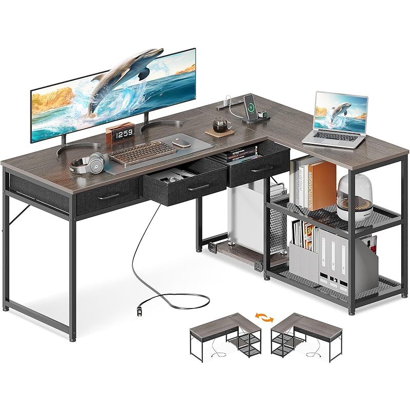 きょうこ☆さま ゲーミングデスク パソコンデスク 収納一体型 有孔