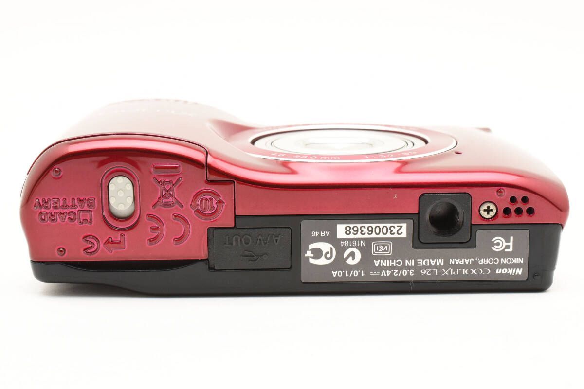 ☆極上品☆ニコン Nikon COOLPIX L26 レッド☆コンパクトデジタル