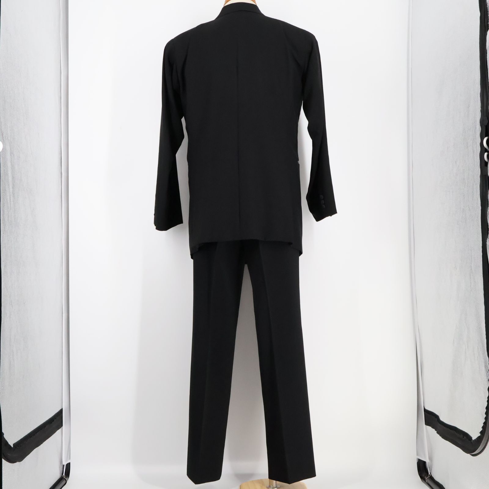 チャコット メンズ社交ダンス衣装 黒 L 共布ベルト付 美品】社交ダンス