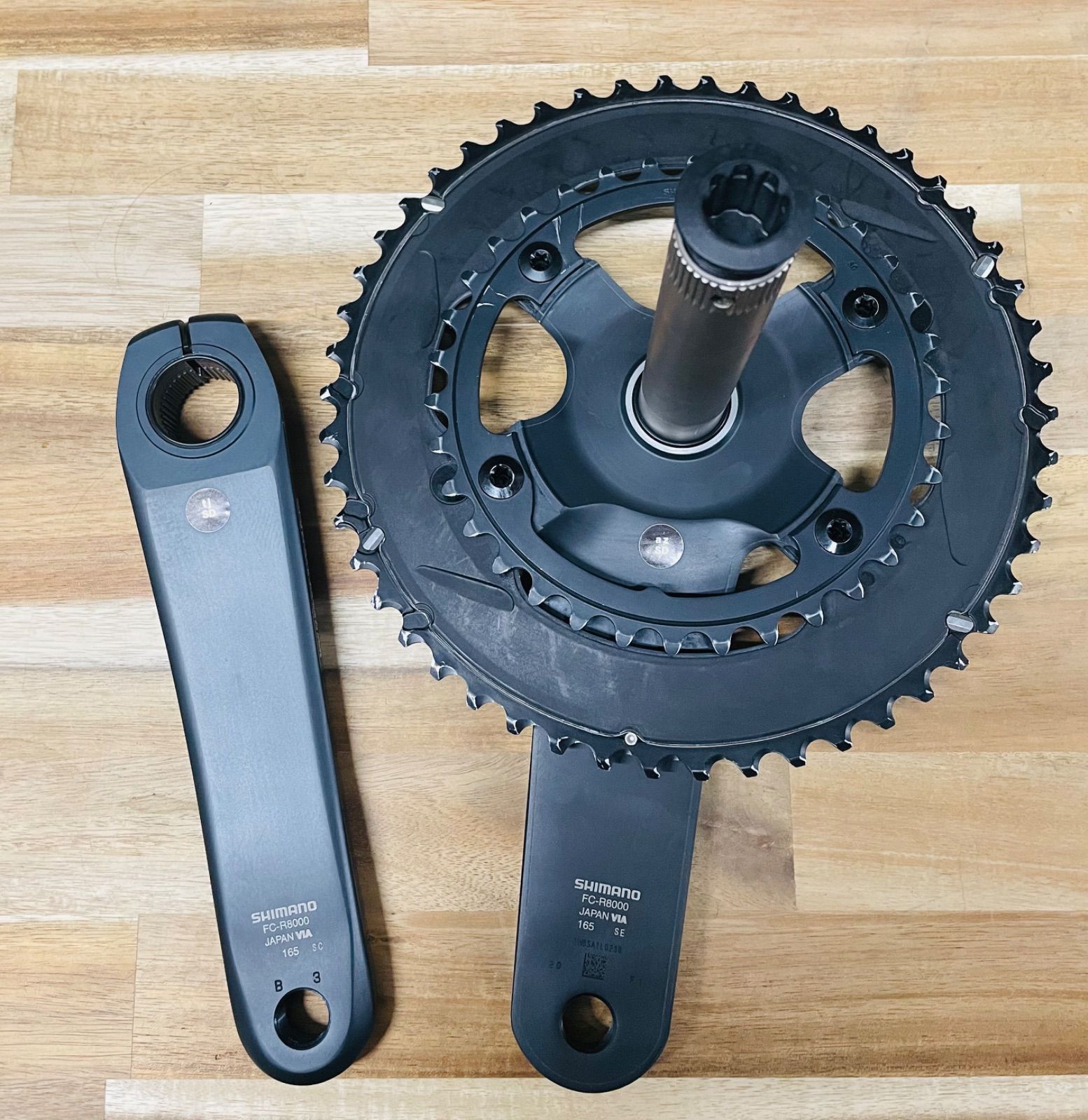 ULTEGRA クランクアーム ブラック 2枚ギア ULTEGRA クランクアーム