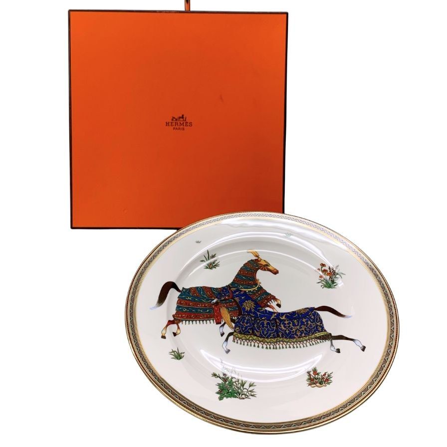 エルメス プレート シュヴァルドリアン ホース 約26㎝【AFI28】【中古